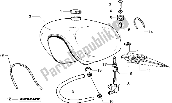 Toutes les pièces pour le Réservoir D'essence du Gilera Eaglet Automatic 50 1998