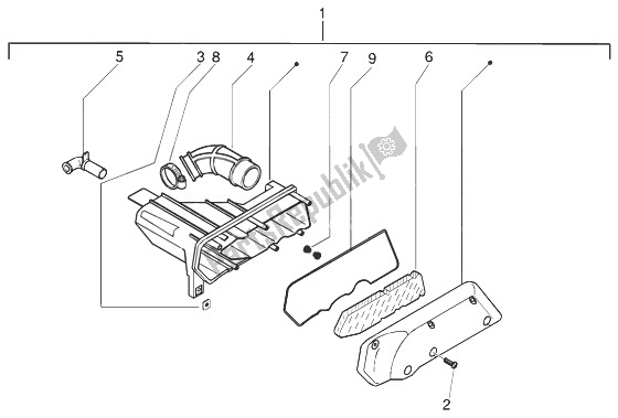 Toutes les pièces pour le Filtre à Air (2) du Gilera Stalker 50 1998
