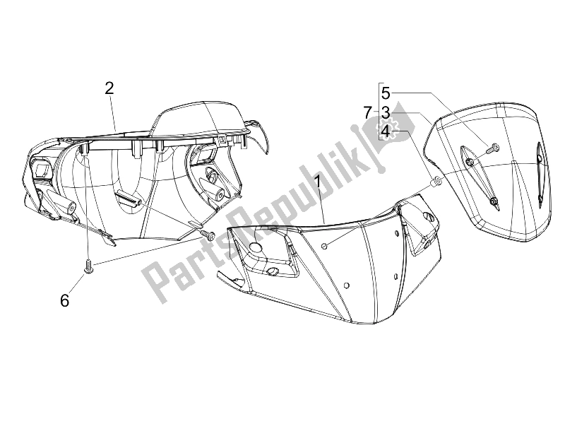 All parts for the Handlebars Coverages of the Gilera Runner 50 SP SC 2006