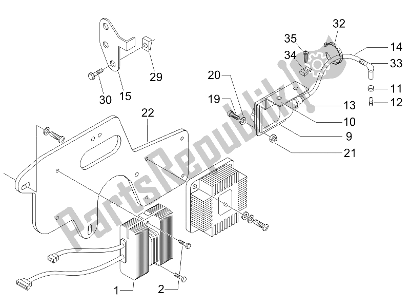 Toutes les pièces pour le Régulateurs De Tension - Unités De Commande électronique (ecu) - H. T. Bobine du Gilera Nexus 250 SP E3 2006