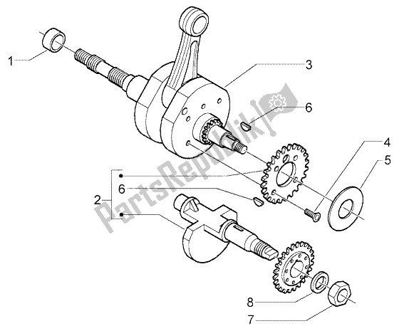 Todas las partes para Cigüeñal de Gilera Nexus 500 1998