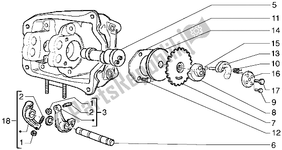 Toutes les pièces pour le Support De Leviers à Bascule du Gilera Runner VXR 125 1998