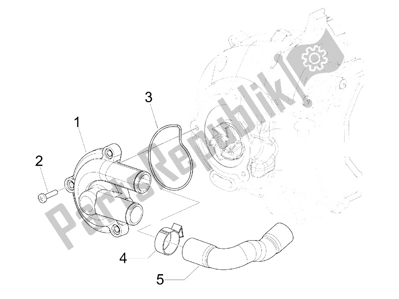 Toutes les pièces pour le Pompe De Refroidissement du Gilera Runner 125 VX 4T SC E3 UK 2006