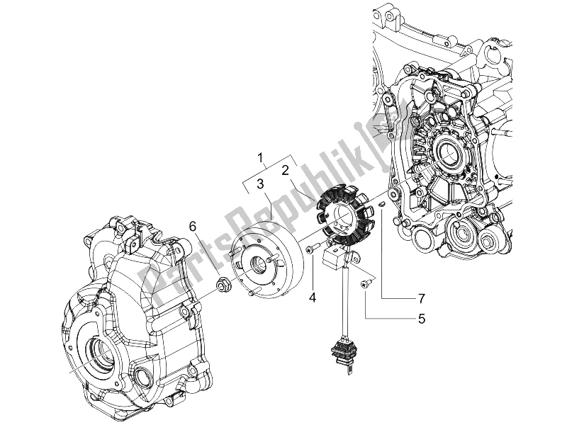 All parts for the Flywheel Magneto of the Gilera Runner 125 VX 4T SC UK 2006