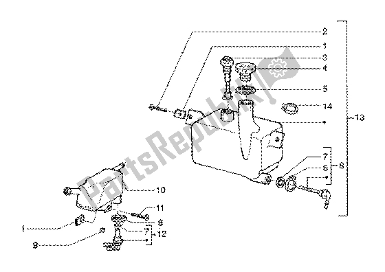 Toutes les pièces pour le Mélange-dégazeur D'huile du Gilera Runner 180 FXR 2T 1998