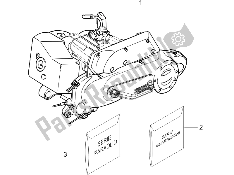 Wszystkie części do Silnik, Monta? Gilera Stalker Naked UK 50 2008