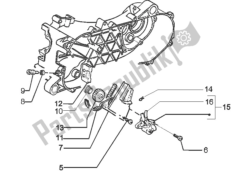 Tutte le parti per il Pompa Dell'olio del Gilera Runner 50 Pure JET 2005