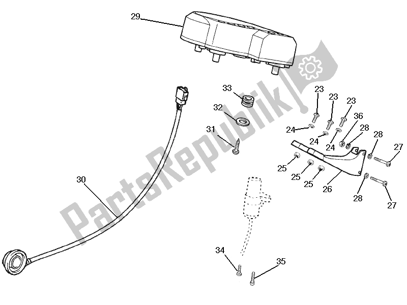 Toutes les pièces pour le Tableau De Bord Combiné du Gilera SC 125 2006