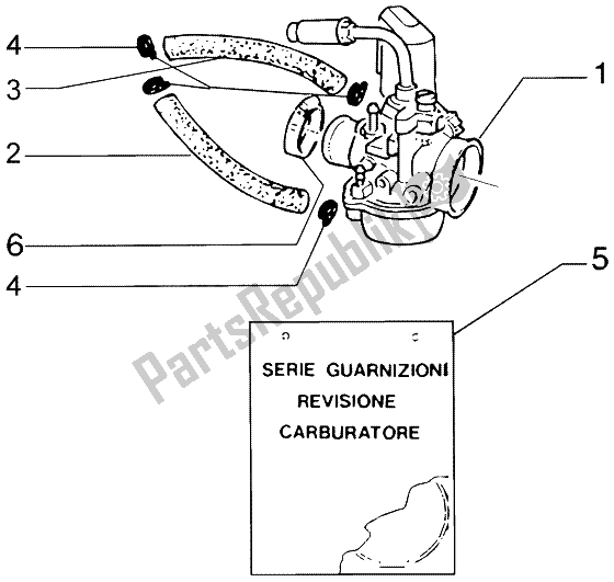 Alle onderdelen voor de Carburateur van de Gilera DNA M Y 50 1998