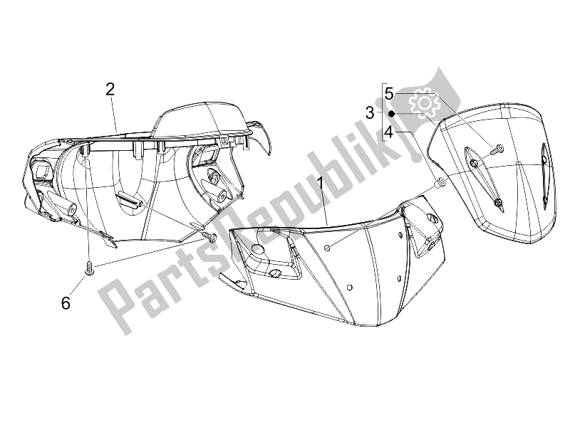 All parts for the Handlebars Coverages of the Gilera Runner 50 SP 2007