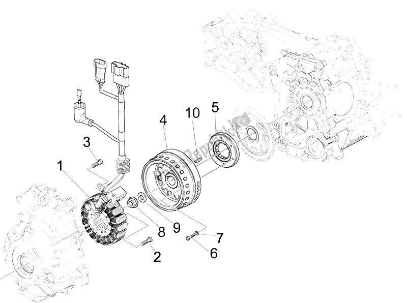 Toutes les pièces pour le Volant Magnéto du Gilera Nexus 300 IE E3 2009