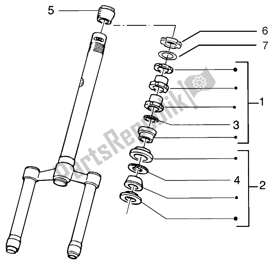 Toutes les pièces pour le Roulements à Billes De Direction du Gilera Runner 50 Purejet 1998