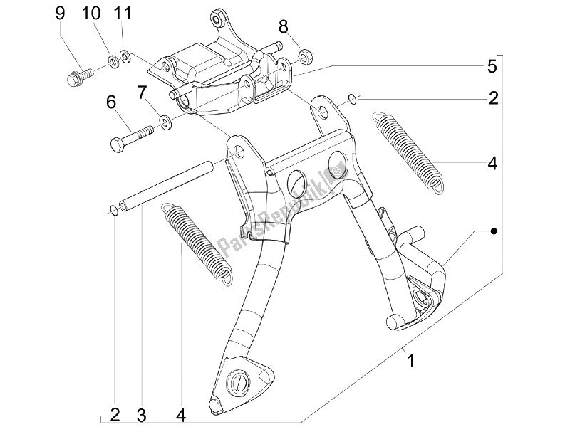 Toutes les pièces pour le Des Stands du Gilera Stalker Naked UK 50 2008