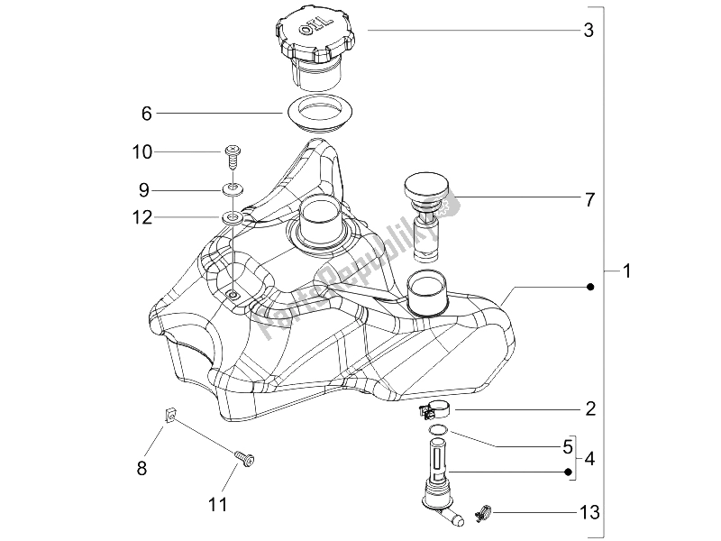 Toutes les pièces pour le Cuve à Mazout du Gilera Runner 50 Pure JET SC UK 2005