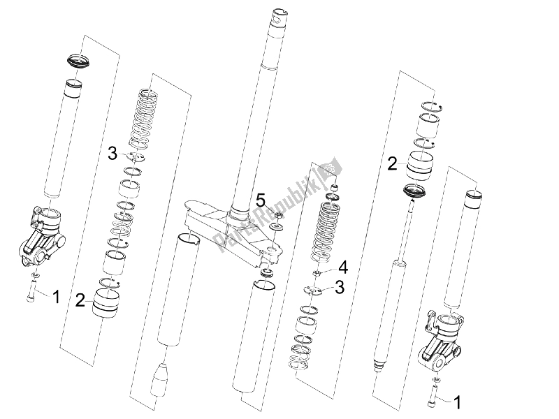 All parts for the Fork's Components (wuxi Top) of the Gilera Runner 50 SP SC 2006