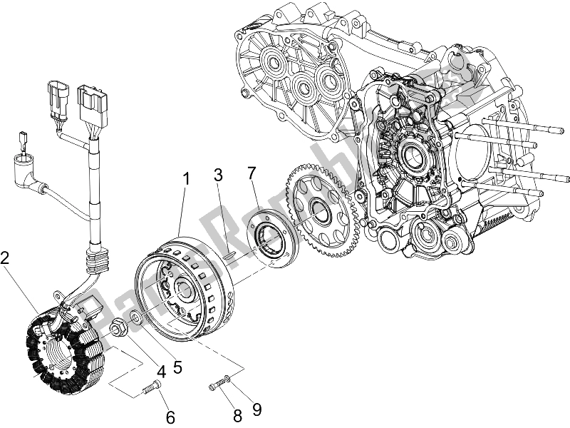 Toutes les pièces pour le Volant Magnéto du Gilera Nexus 500 SP E3 2006