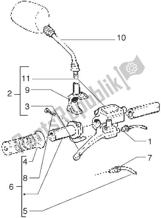 Toutes les pièces pour le Composants De Guidon du Gilera Stalker 50 1998