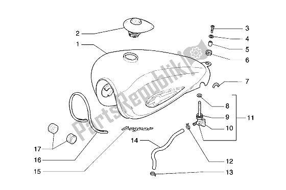Wszystkie części do Zbiornik Paliwa Gilera Cougar 50 1998