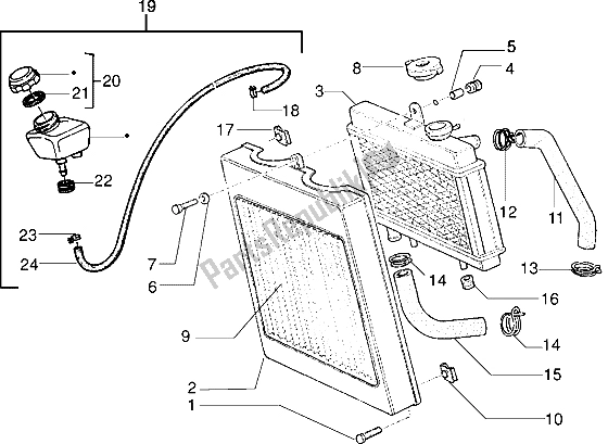 Toutes les pièces pour le Radiateur du Gilera Eaglet Automatic 50 1998