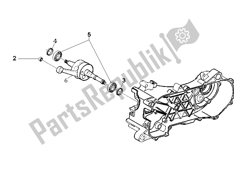 Toutes les pièces pour le Vilebrequin du Gilera Runner 50 Pure JET SC 2006