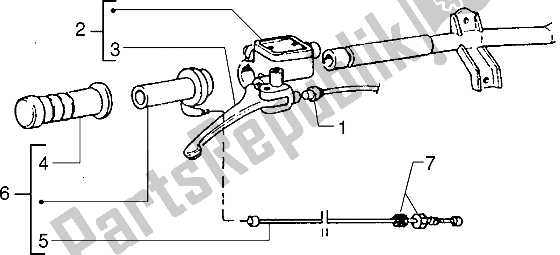 Tutte le parti per il Componenti Manubrio del Gilera Easy Moving 50 1998