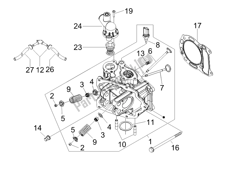 Toutes les pièces pour le Unité De Tête - Valve du Gilera Runner 200 ST 4T E3 2008