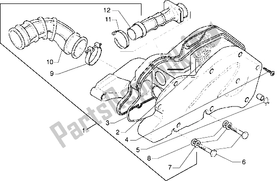 All parts for the Air Filter of the Gilera Runner VXR 125 1998