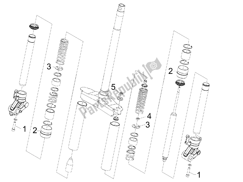 Toutes les pièces pour le Composants De La Fourche (wuxi Top) du Gilera Runner 50 Pure JET Race CH 2006