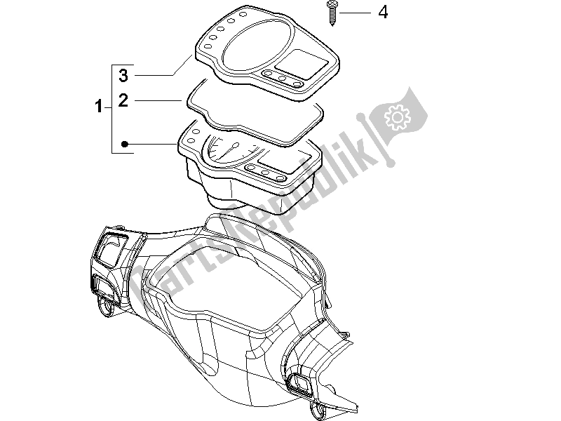 Todas las partes para Tablero Combinado De Medidor de Gilera Runner 200 VXR 4T Race E3 2006