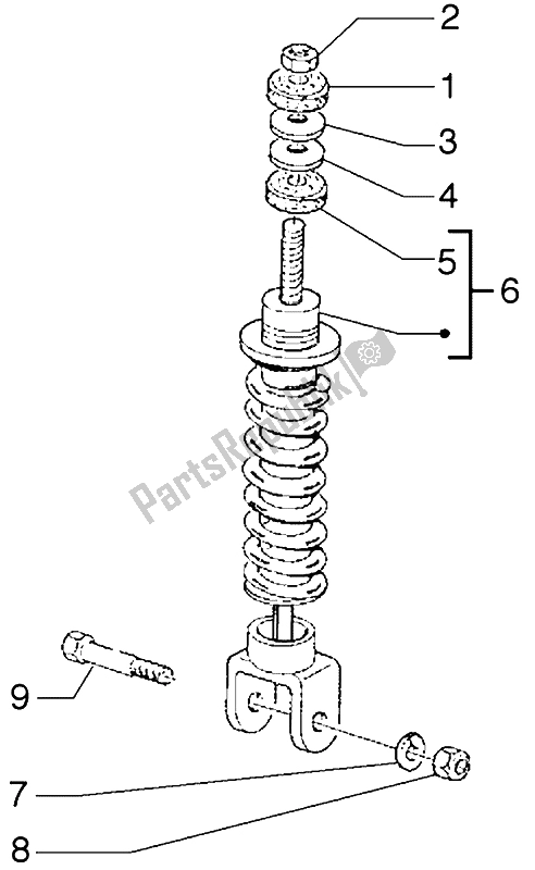 Todas las partes para Amortiguador Trasero de Gilera Runner 50 1998