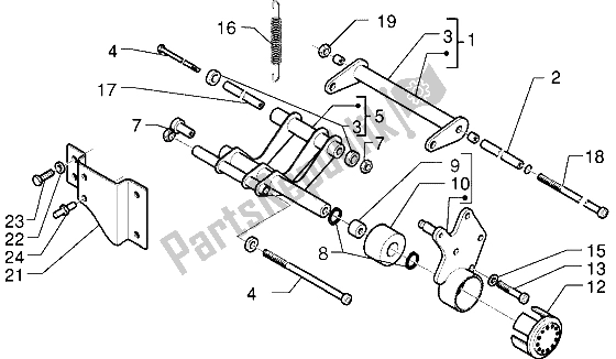 Todas las partes para Brazo Oscilante de Gilera DNA 125 1998