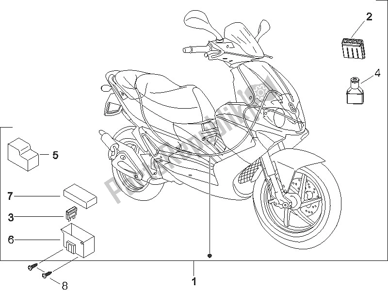 Toutes les pièces pour le Faisceau De Câbles Principal du Gilera Runner 50 SP 2005