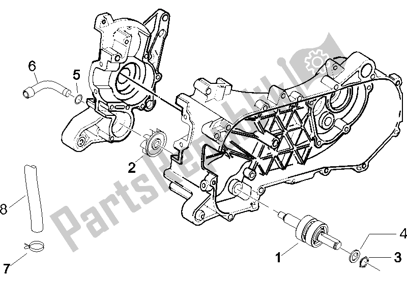 Toutes les pièces pour le Pompe De Refroidissement du Gilera Runner 50 Pure JET UK 2005