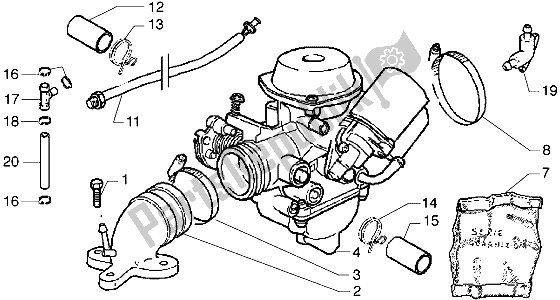 Toutes les pièces pour le Carburateur du Gilera Runner VXR 125 1998