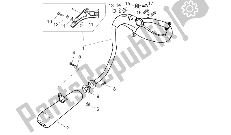 Tutte le parti per il Tubo Di Scarico del Gilera SMT 50 2011