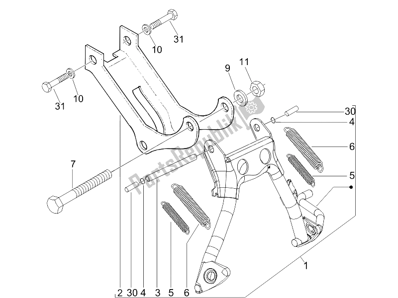 Toutes les pièces pour le Des Stands du Gilera DNA 50 2006