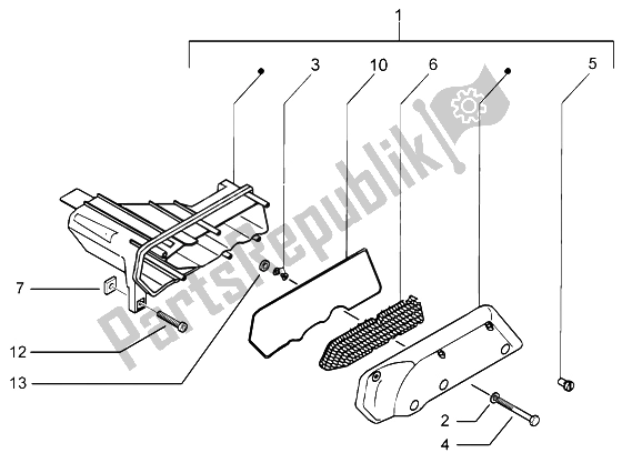 Todas las partes para Filtro De Aire de Gilera Runner 50 Purejet 1998