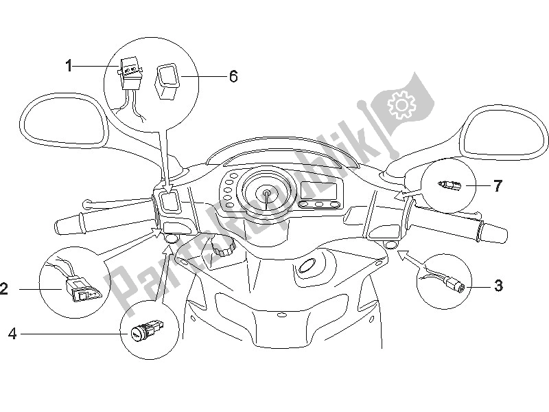 All parts for the Selectors - Switches - Buttons of the Gilera Runner 200 VXR 4T 2005