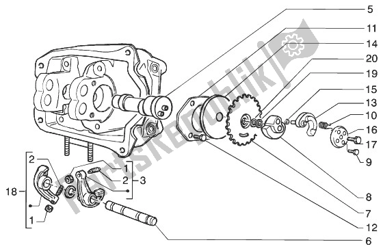 Toutes les pièces pour le Support De Leviers à Bascule du Gilera Runner 125 VX 4T 1998