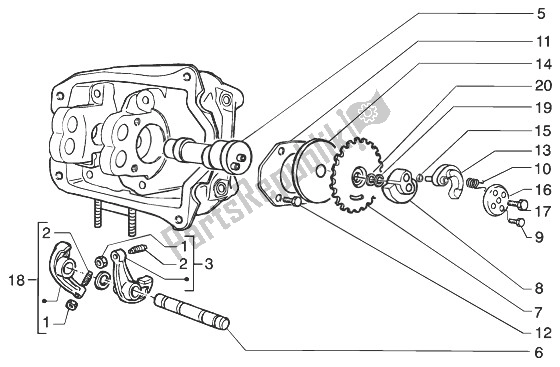 All parts for the Rocker Levers Support of the Gilera Runner 200 VXR 4T 1998