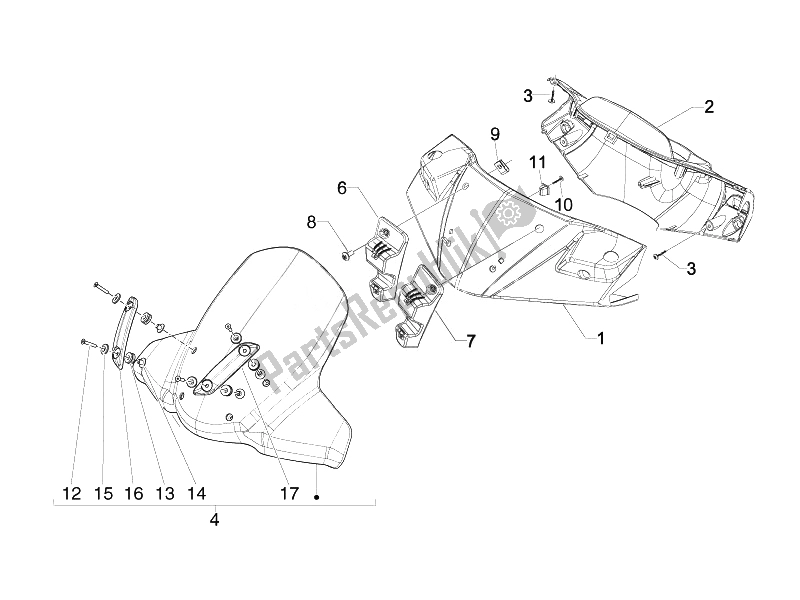 Toutes les pièces pour le Couvertures De Guidon du Gilera Runner 200 ST 4T E3 2008