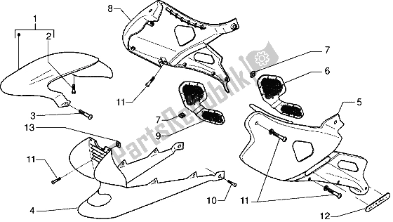 Wszystkie części do Os? Ony Boczne Gilera DNA 180 1998