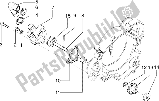 Toutes les pièces pour le Pompe à Eau du Gilera H K 50 1998