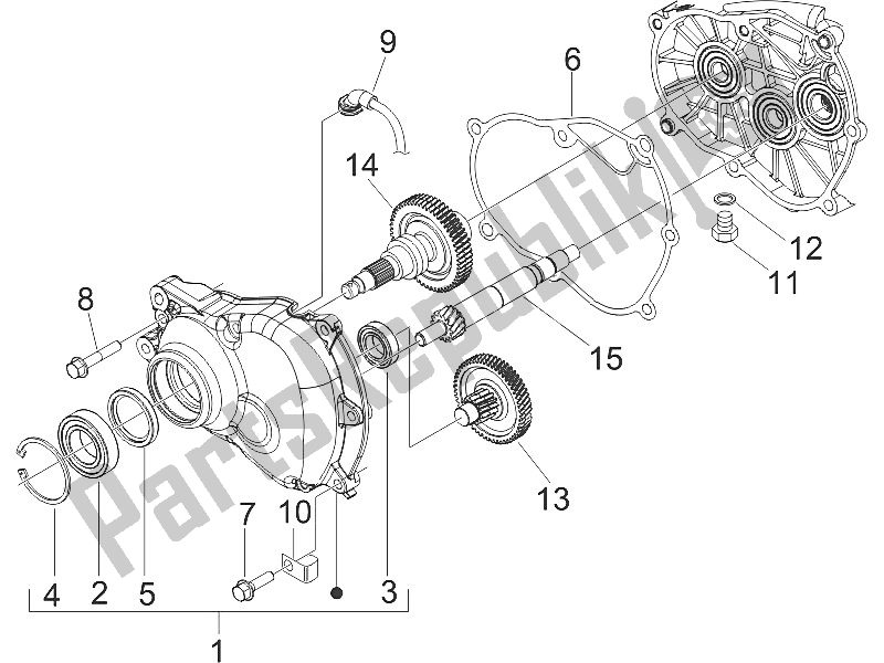 Todas las partes para Unidad De Reducción de Gilera Runner 200 VXR 4T 2005