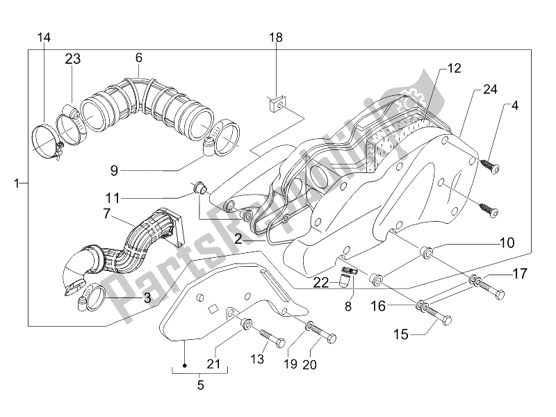 Toutes les pièces pour le Filtre à Air du Gilera Runner 125 VX 4T Race E3 2006