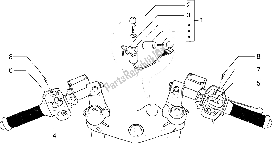 Toutes les pièces pour le Appareils électriques à Clé du Gilera DNA 125 1998