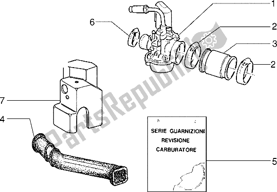 Tutte le parti per il Carburatore del Gilera Easy Moving 50 1998