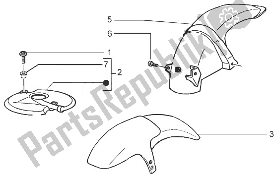 Toutes les pièces pour le Garde-boue Avant Et Arrière du Gilera Runner 50 Pure JET 1998