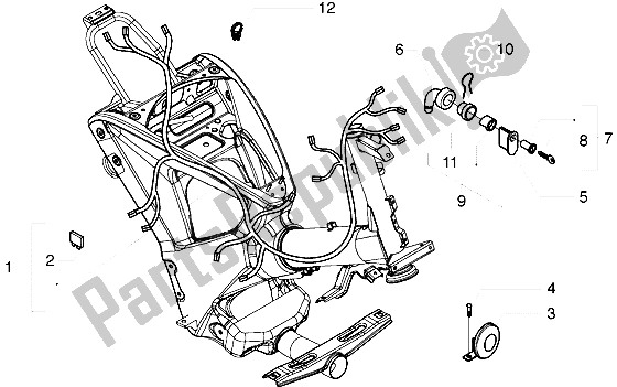 Todas as partes de Cablagem-interruptor-buzina do Gilera ICE 50 1998