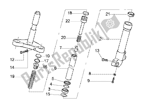 Toutes les pièces pour le Showa Pièces De Fourche Avant du Gilera Runner 180 FXR 2T 1998